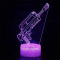 Game Rifle 3d Led Night Light Gaming Desktop Room Decoration Game Atmosphere Light Table Lamp Birthday Christmas Gifts for Boys