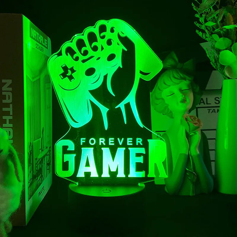 Gaming Room Decor Fancy Lighting Luces Habitacion Game Over Setup Chambre Decoration Luz LED Lamp RGB Gamer Night Light Gift