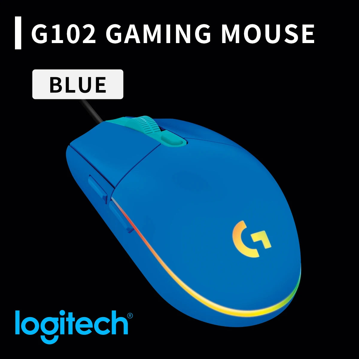 The G102/G203 with LIGHTSYNC lighting effect, featuring a resolution of 8000 DPI, offers smooth and responsive gaming experience