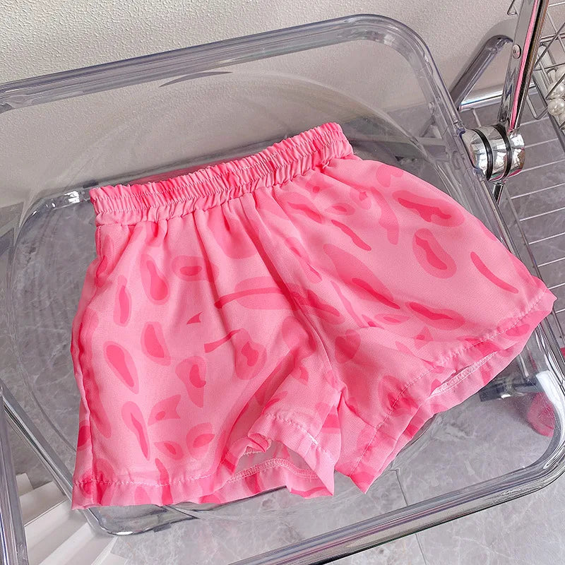 Girls Outfit Sets Summer Cool Blouse Shirt+shorts Girl Clothing Set Children Clothes Suits New Toddler Girl Clothes 2Pcs 2-7Yrs