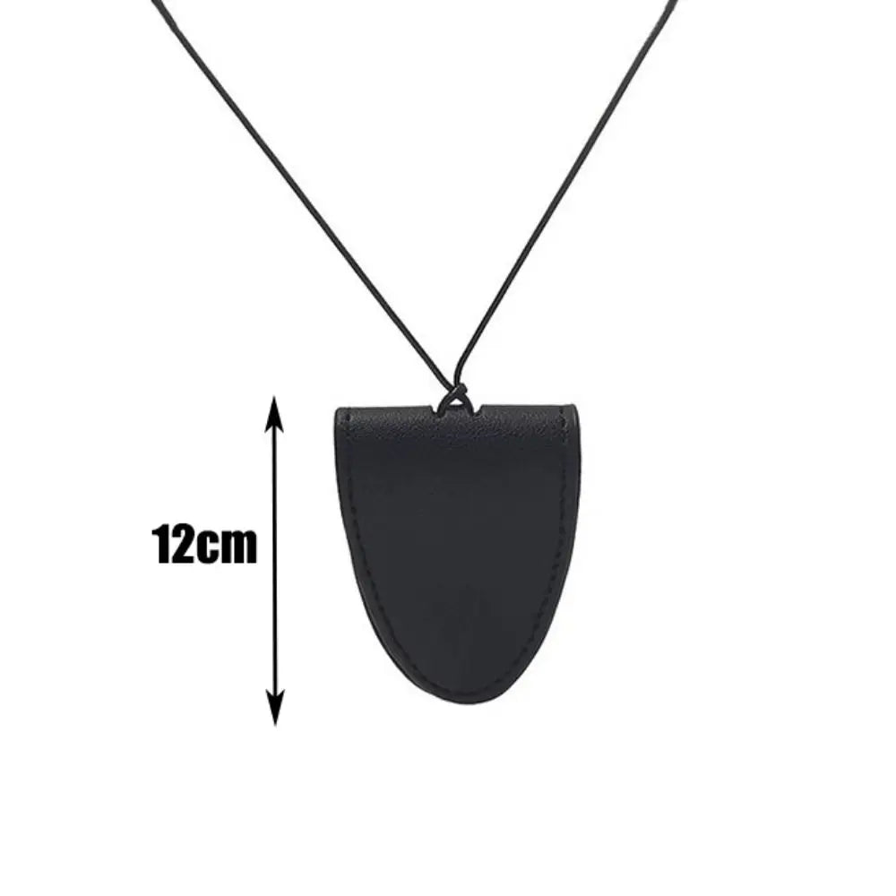 Unisex Leather Eyeglasses Storage Bag Pendant Durable Multifunction Glasses Clip Storage Hanging Rope Simple Hanging Neck Pouch