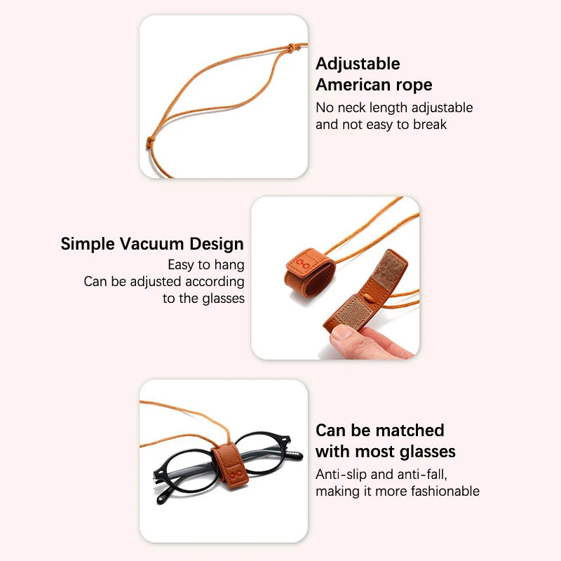 Unisex Adjustable Microfiber Leather Eyewear Retainer, Portable Neck Cord Rope, Convenient Sunglasses Holder.