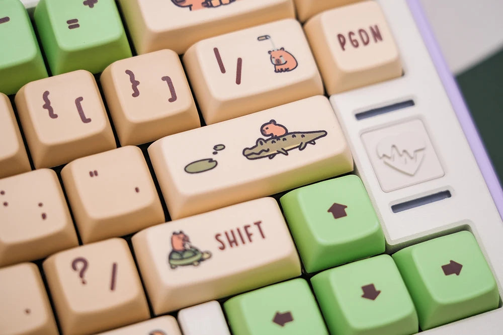 KPREPUBLIC Capybara Keycap Dye Subbed Cute Keycap thick PBT MDA for Mechanical Keyboard 87 tkl 104 ansi xd64 bm60 BM87 BM65