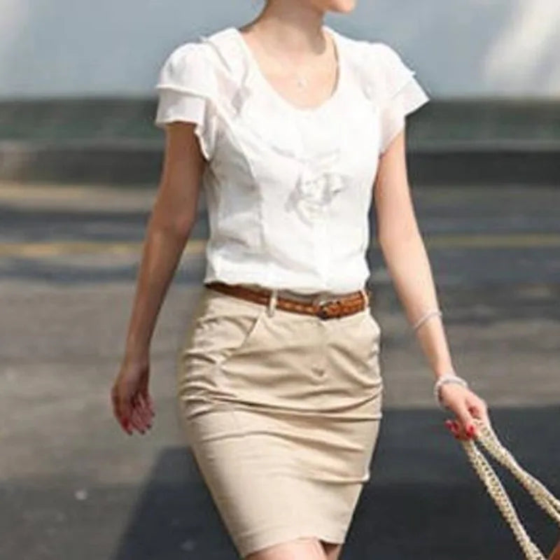 Korean Fashion Women Shirts White Shirt Women Long Sleeve Shirts Tops Office Lady Basic Shirt Blouses Woman Blouse