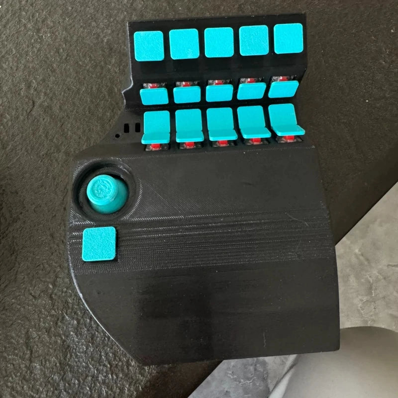 NEW One Hand Curved Gaming Keyboard Custom Wired Welding Joystick QMK Ergonomics Change Keys Online for Gaming Teclado
