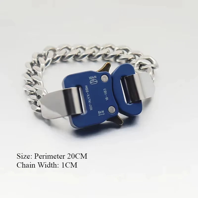 Unisex Street Fashion Trend 1017 ALYX 9SM Functional Bracelet Gift Box Packaging Open Buckle Men Women ALYX Accessories