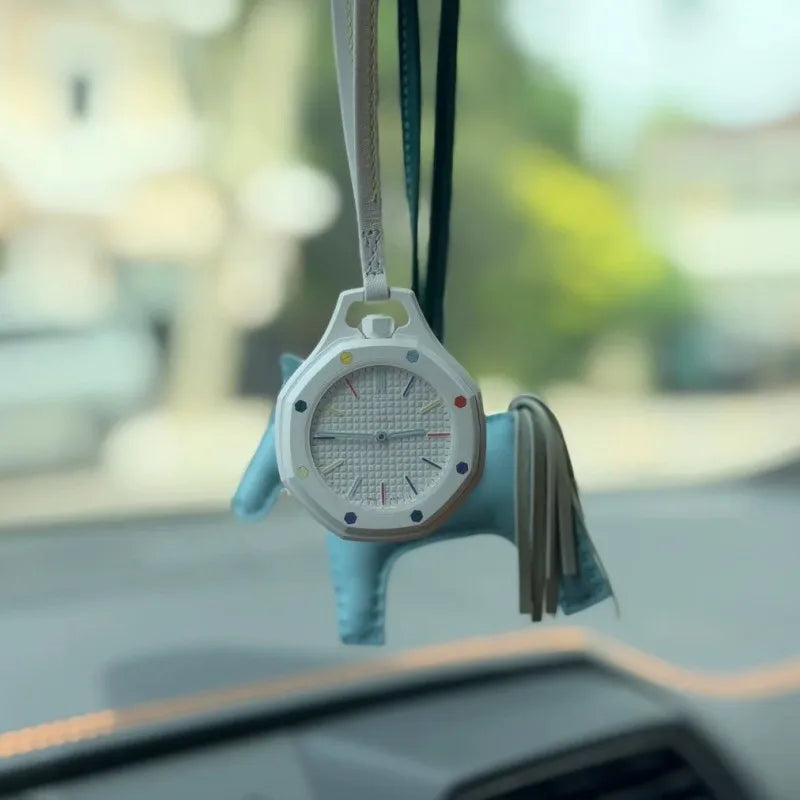 CILOA Octagonal Pocket Watch Necklace Multiple Color Options Leather Lanyard Casual Hanging Watch
