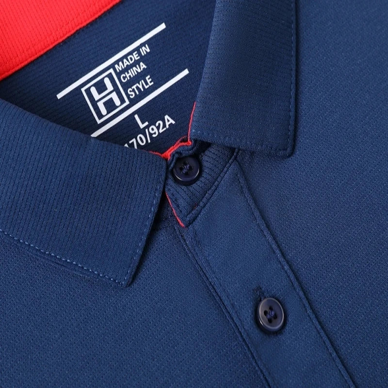 New men's high-quality short sleeved polo shirt, summer fashion, casual, sweat absorbing, breathable, cool T-shirt top