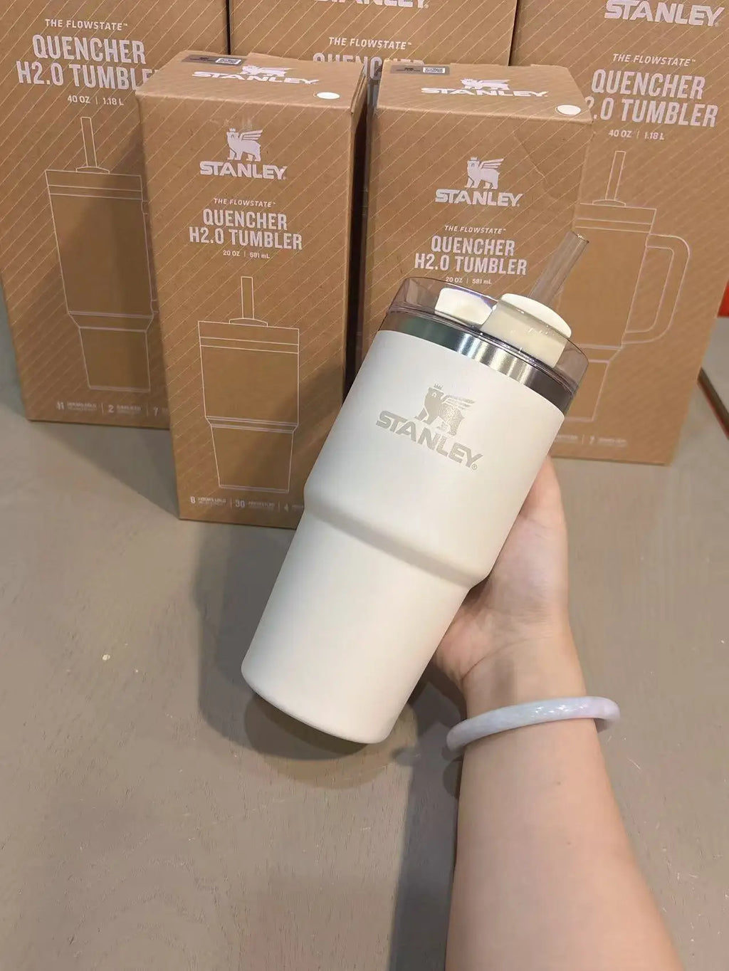 STANLEY ADVENTURE H2.0 20oz Scene Thermal Tumbler Wide Mouth Easy Clean Insulated Water Bottle Lightweight For Mountaineering