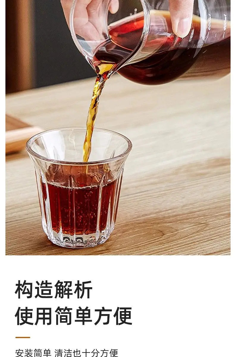 600ml Ice Dripper Coffee Maker Adjustable Water Flow Borosilicate Glass Cold Brew Tower Slow Drip Technology Portable