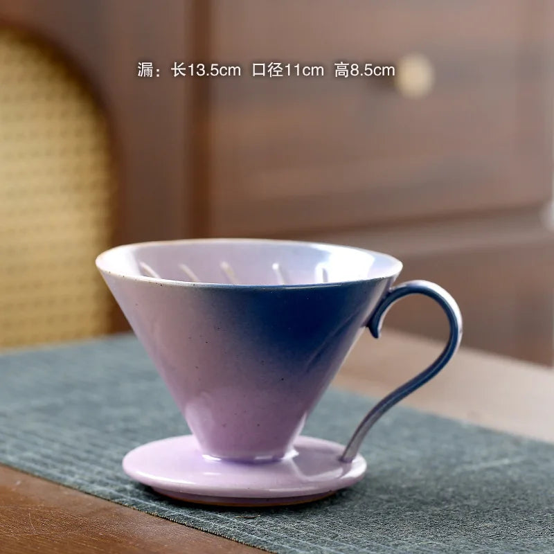 Ceramic V60 Coffee Dripper Funnel Large Capacity Sharing Pot Hand Pour Tool