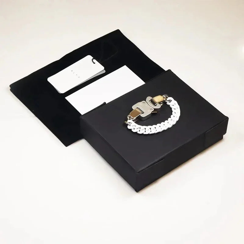 Unisex Street Fashion Trend 1017 ALYX 9SM Functional Bracelet Gift Box Packaging Open Buckle Men Women ALYX Accessories
