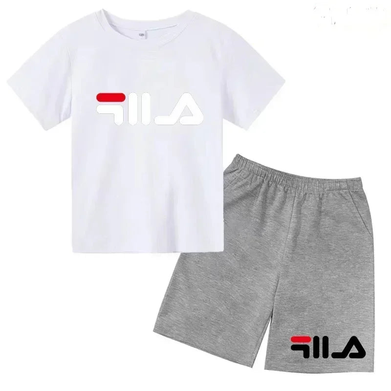 2-13Y Kids Spring & Autumn Casual Cartoon & Letter Print 2-Piece Set Hoodie & Jogging Pants Tracksuit Outfits for Boys & Girls