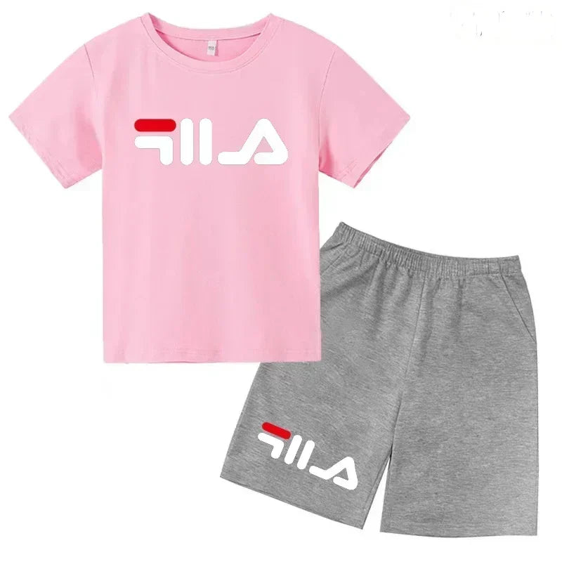 2-13Y Kids Spring & Autumn Casual Cartoon & Letter Print 2-Piece Set Hoodie & Jogging Pants Tracksuit Outfits for Boys & Girls