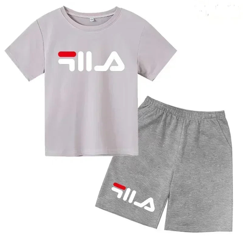 2-13Y Kids Spring & Autumn Casual Cartoon & Letter Print 2-Piece Set Hoodie & Jogging Pants Tracksuit Outfits for Boys & Girls