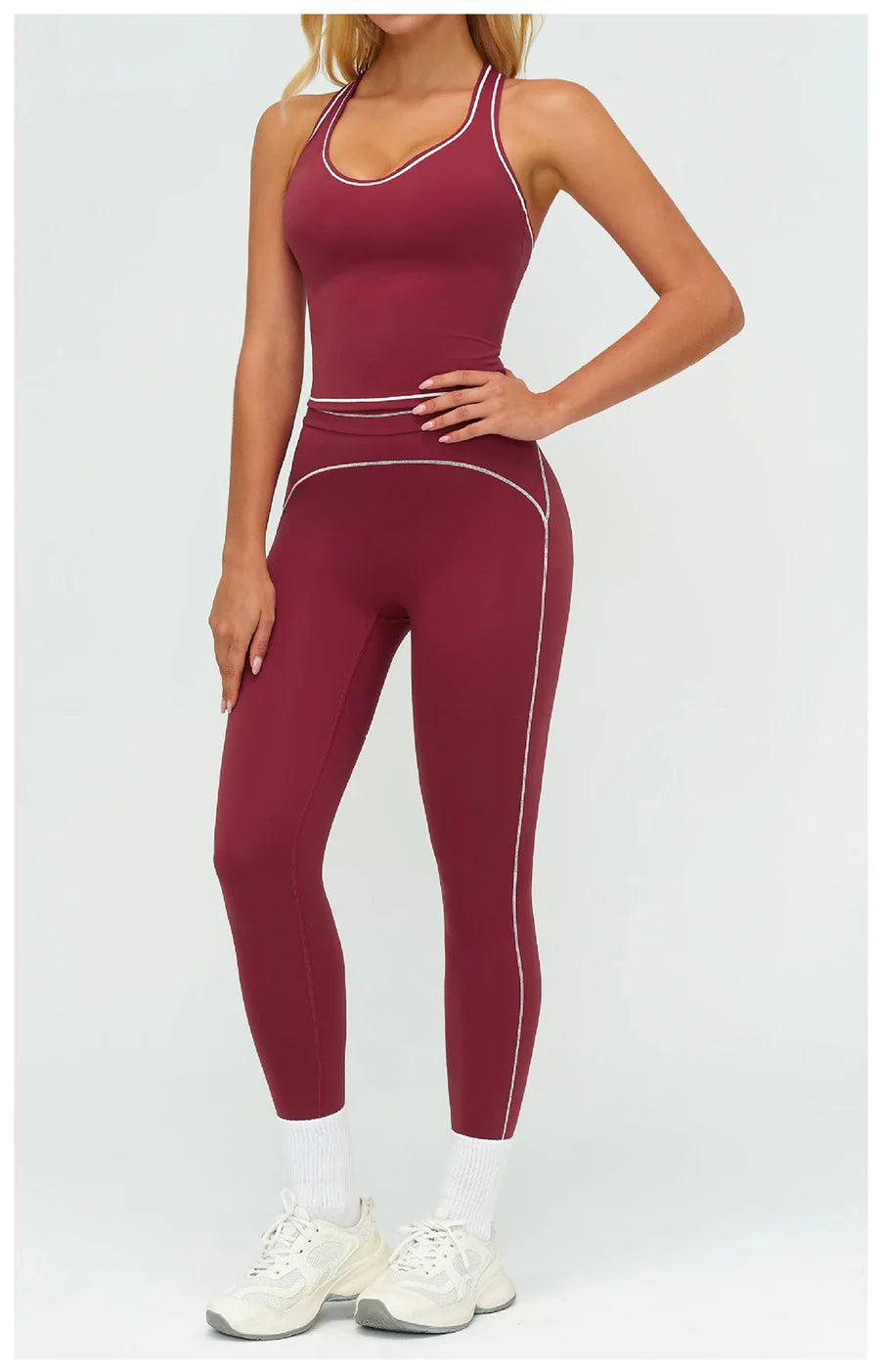 Yoga Set 2PCS Gym Clothes Sportswear Workout Outfits Women Long Sleeve Top Tracksuits Fitness Sports Bra Running Shorts Leggings