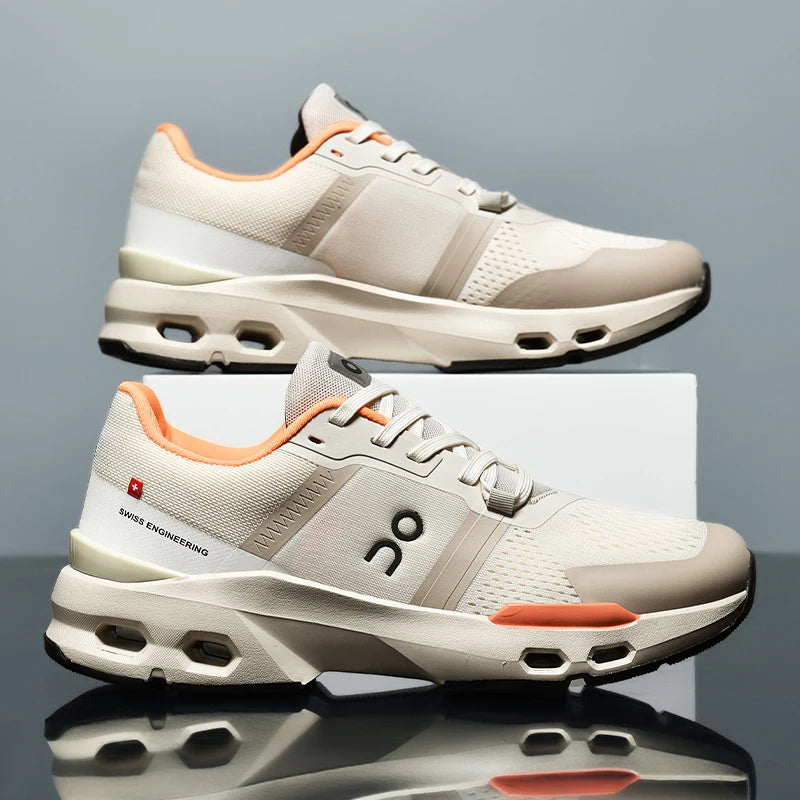 New Men's Lightweight Running Shoes with Breathable Mesh Soft Sole and Shock Absorption, Training and Jogging Shoes