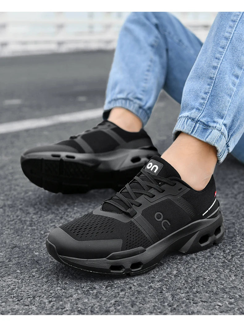 New Men's Lightweight Running Shoes with Breathable Mesh Soft Sole and Shock Absorption, Training and Jogging Shoes