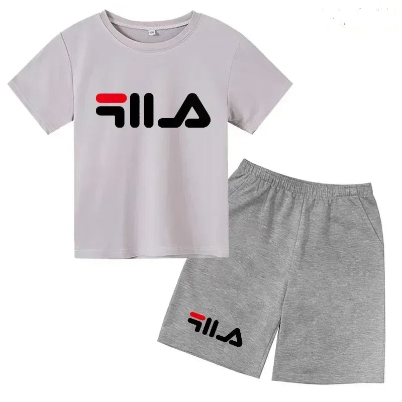 2-13Y Kids Spring & Autumn Casual Cartoon & Letter Print 2-Piece Set Hoodie & Jogging Pants Tracksuit Outfits for Boys & Girls