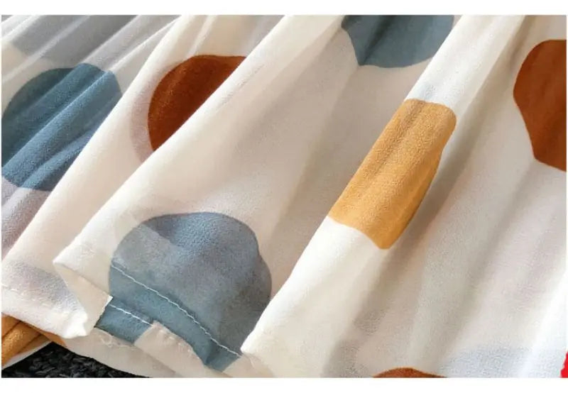 Polka Dot Casual V-Neck Chiffon Single Breasted Lantern Sleeve Folds Women's Blouse Shirt Female Clothing Tops 2024 Fashion