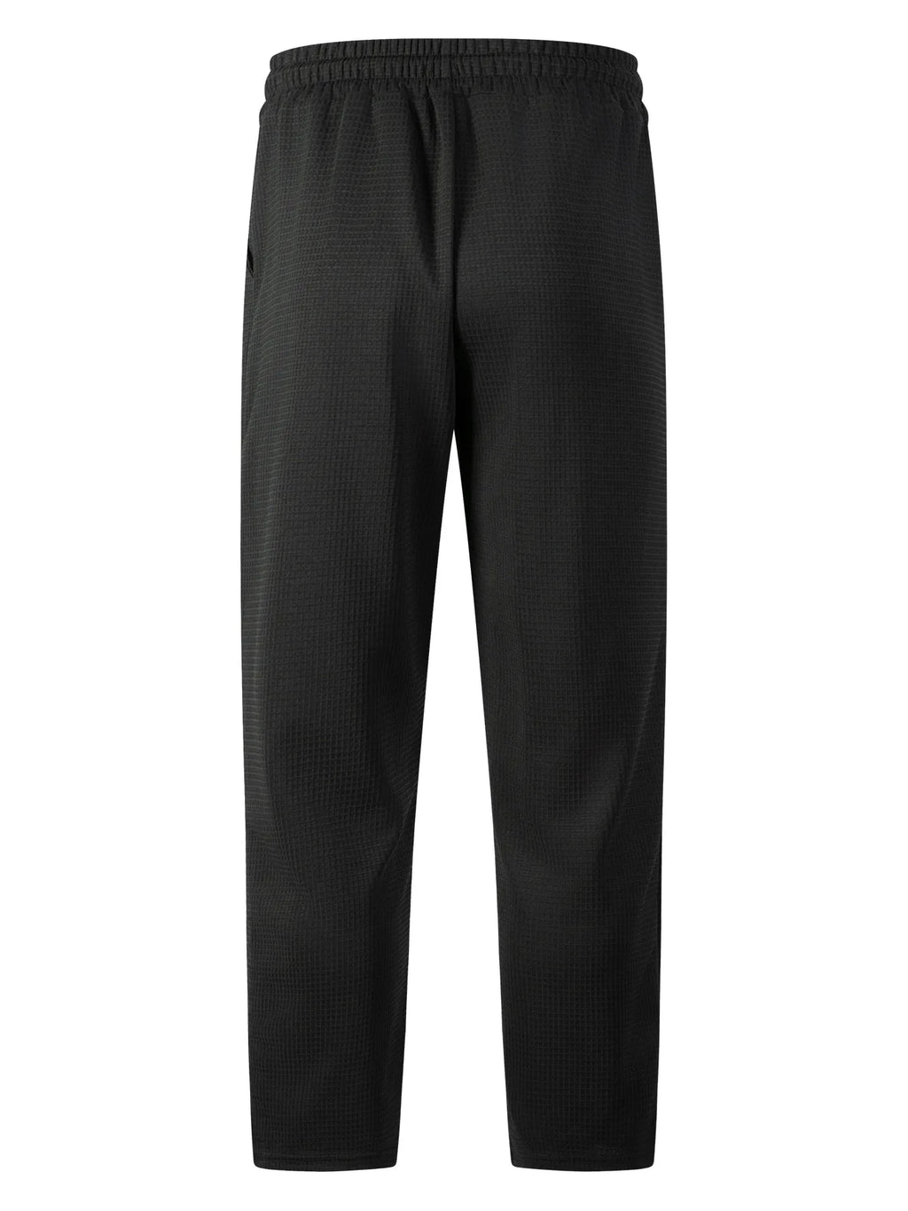 Men's new wide-checkered drawstring casual pants - lightweight, breathable, solid color, comfortable straight-leg trousers