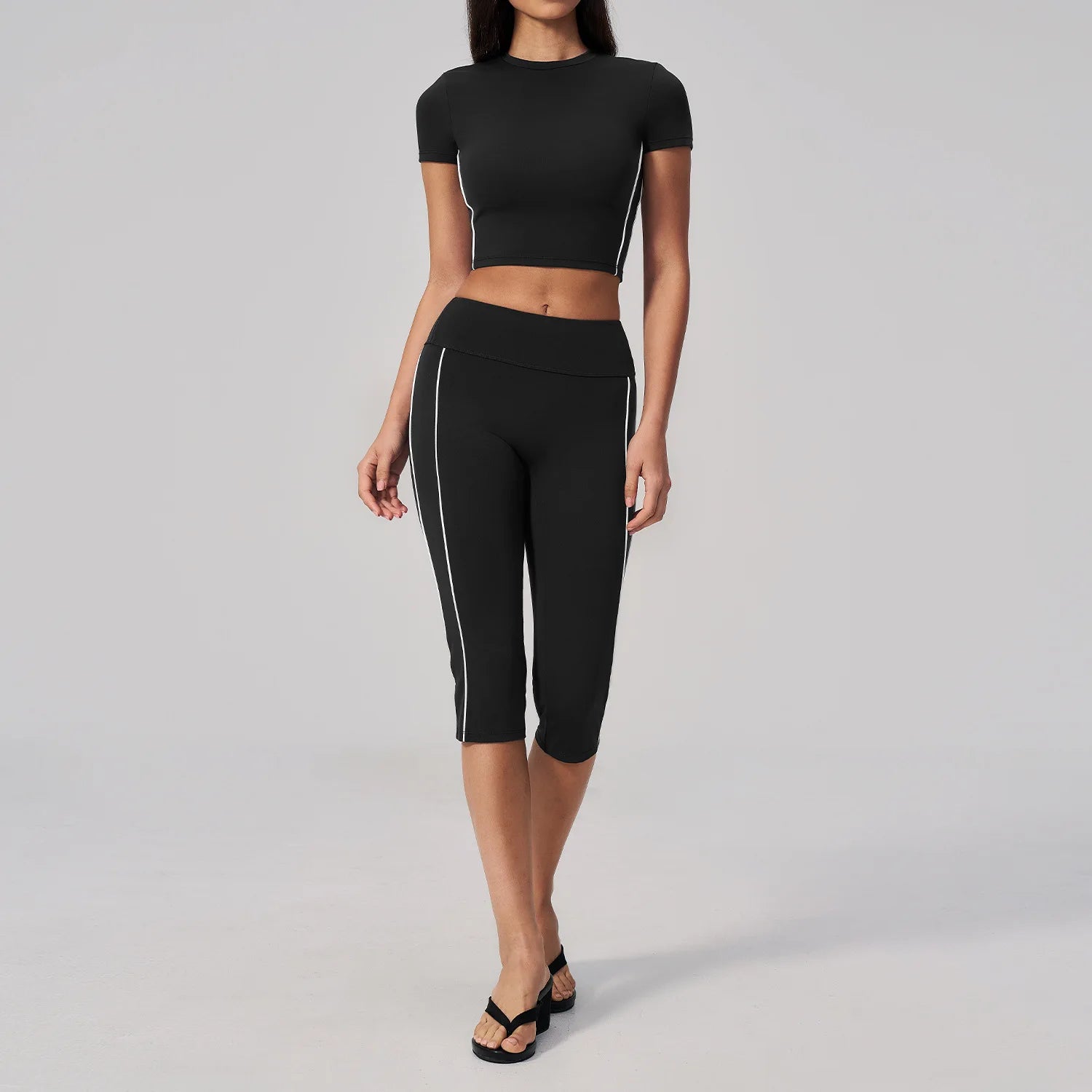 2PCS Yoga Set Women Tracksuit Sports Outfit Gym Set Running Workout Clothes Short Sleeves Sports Bra Athletic Wear Yoga Clothing