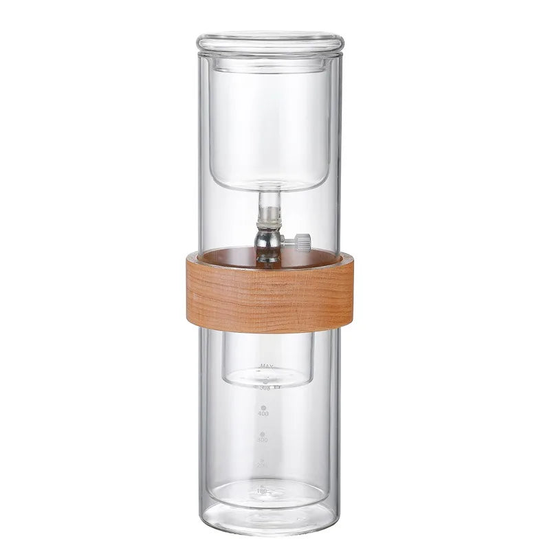Glass Cold Brew Coffee Pot Glass Coffee Tools Double Layer Ice Drip Hand Brew Coffee Pot Set Barista Accessories