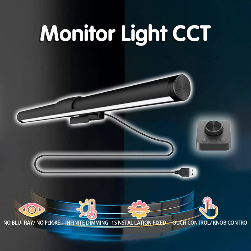LED Monitor Light Bar Computer Screen Hanging Lights RGB  Atmosphere Table Lamp For Work Study Read Gaming Dimming Lighting 44cm