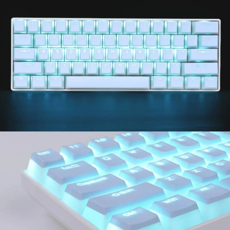 Pudding Keycaps, PBT Shine Through Keycaps 130 Keys Set OEM Profile, for 100%, 75%, 65%, 60% Keyboard for Mechanical Keyboard