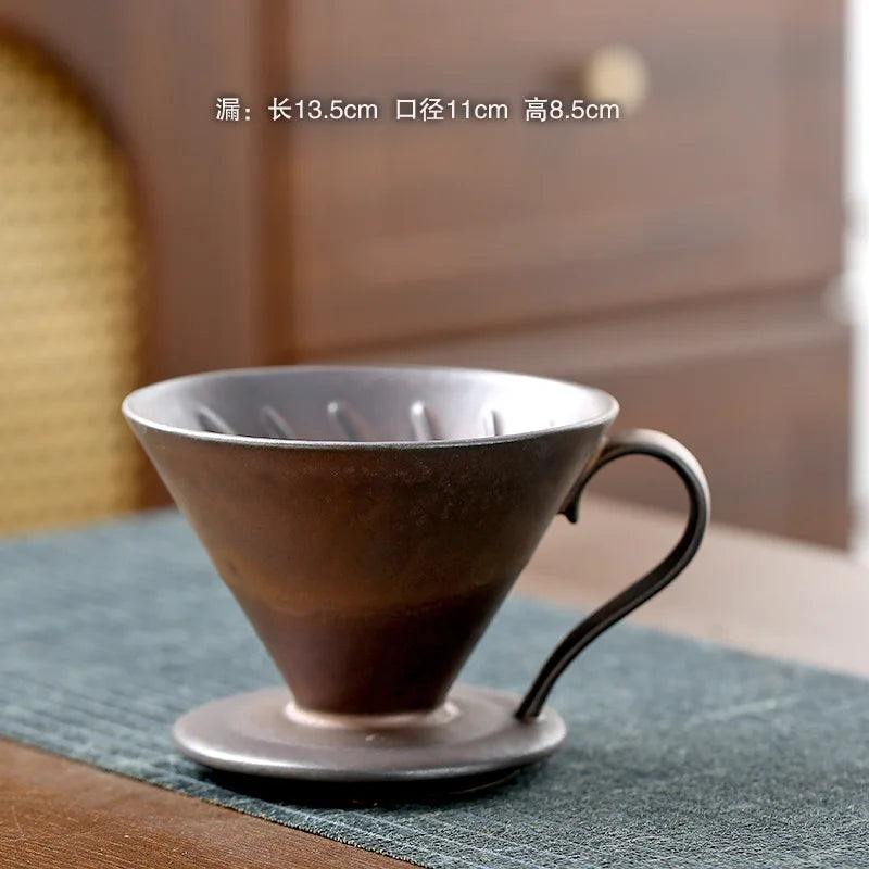 Ceramic V60 Coffee Dripper Funnel Large Capacity Sharing Pot Hand Pour Tool