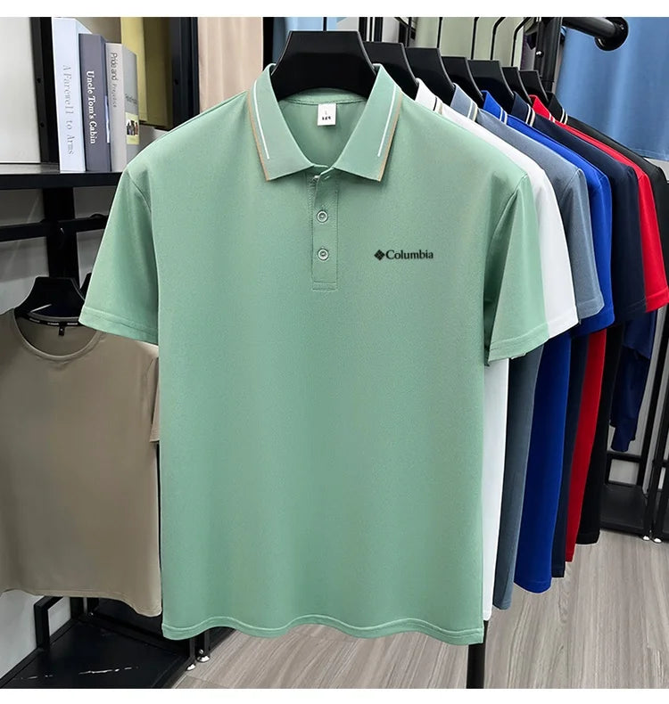 High end brand 2026 hot selling new classic letter embroidered breathable polo shirt fashionable men comfortable casual shorttop