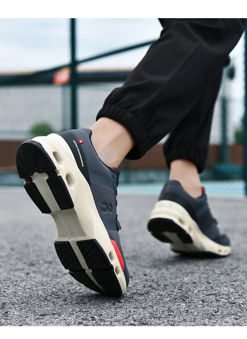 New Men's Lightweight Running Shoes with Breathable Mesh Soft Sole and Shock Absorption, Training and Jogging Shoes