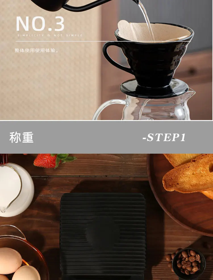 New V60 Travel Hand Brew Coffee Electric Bean Grinder Gift Box Set Stainless Steel Coffee Suitable for Pot Household Storage