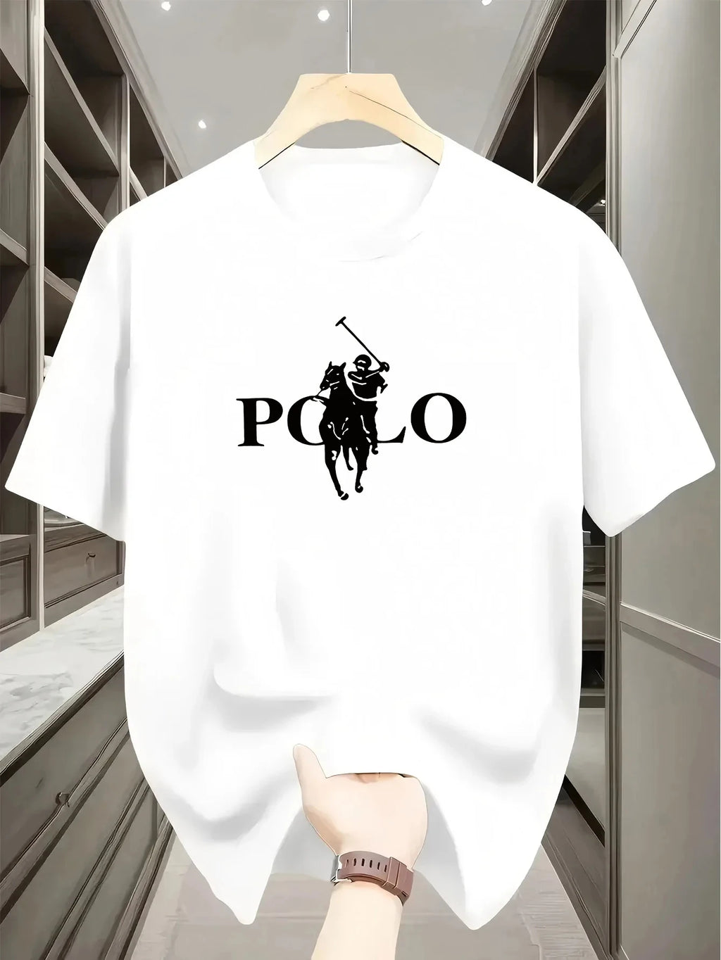 Men's Summer Simple and Fashionable Casual Business Short Sleeved T-shirt Round Neck Solid Color Sports Quick Drying Top