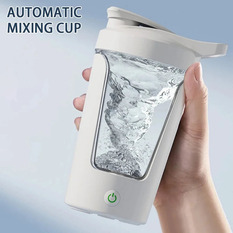 450ml Protein Shaker Bottle Portable USB Charging Fitness Blender Cup Meal Replacement Mixer Bottle for Home Gym Rechargeable