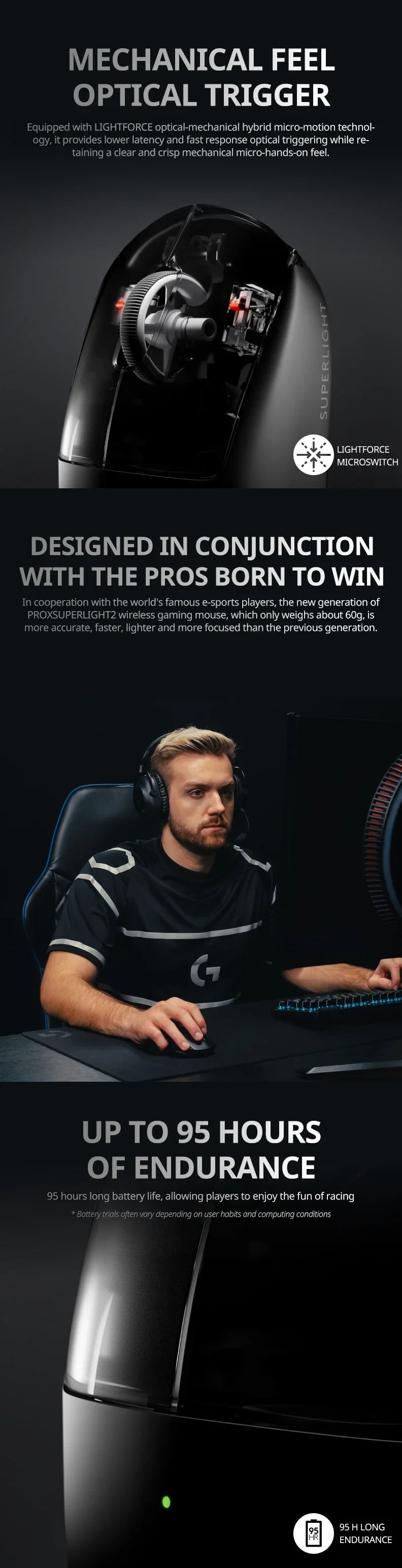 Logitech PRO X SUPERLIGHT/G102/G203 Esports Gaming Mouse Wired RGB Lighting High Sensitivity PUBG LOL