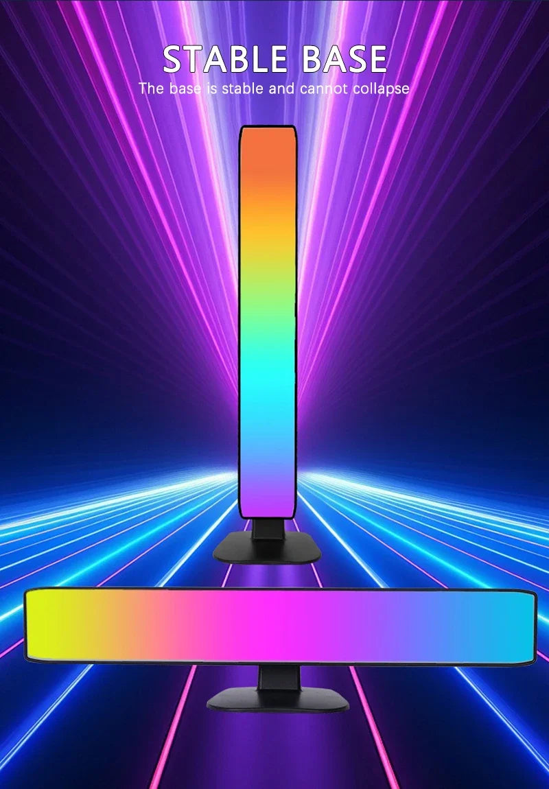 Smart RGB Esports Light Wifi Tuya Music Rhythm Sound Pickup Car Atmosphere Light Festival Gaming Room Desktop Decor Lamp