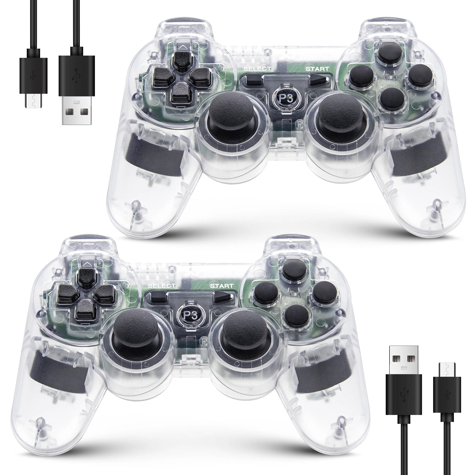 Gamepads For Playstation 3 PS3 Consoles PC/Android TVs /Game Boxes 360°Joysticks Precise Targeting No Deadzone Game Controller