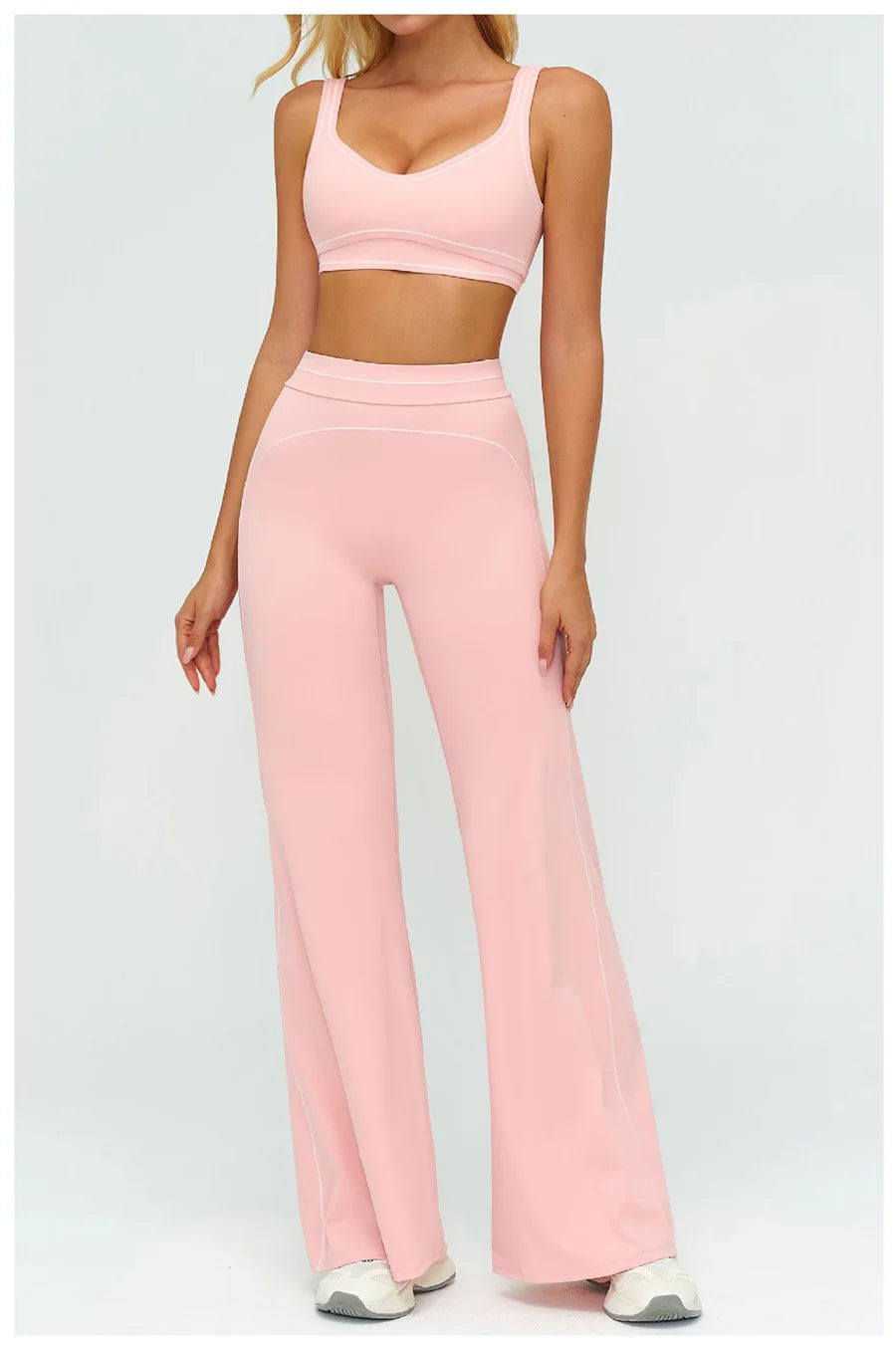 Yoga Set 2PCS Gym Clothes Sportswear Workout Outfits Women Long Sleeve Top Tracksuits Fitness Sports Bra Running Shorts Leggings