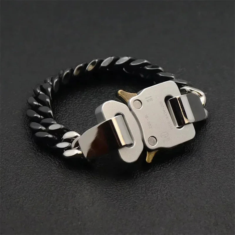 Unisex Street Fashion Trend 1017 ALYX 9SM Functional Bracelet Gift Box Packaging Open Buckle Men Women ALYX Accessories