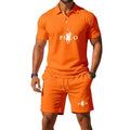 Summer Men's 2026 Half-Zip Polo Shirt Set Leisure Basketball Sport Quick-Drying Breathable Loose Lightweight Two-Piece Set