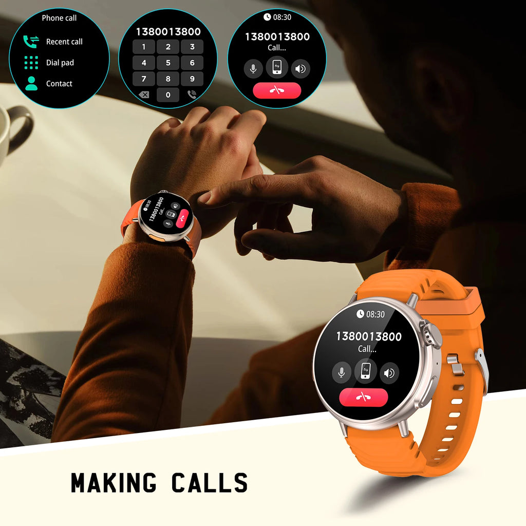 1.52'' HD Display Smart Watch Ultra With Sport Fitness Tracker with Health Tracking,Waterproof,120+ Sport modes for Women men