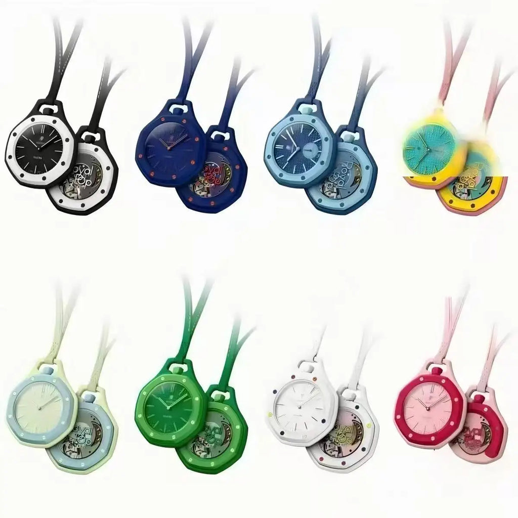 2026 New AP Collaboration Pocket Watch Fashion Quartz Wristwatch Waterproof Leather Strap Pendant Hanging Watch