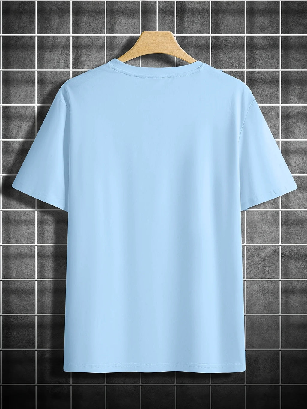 100% pure cotton men's summer casual sports fashionable loose MILANO ITALIA pattern printed round neck short sleeved T-shirt top