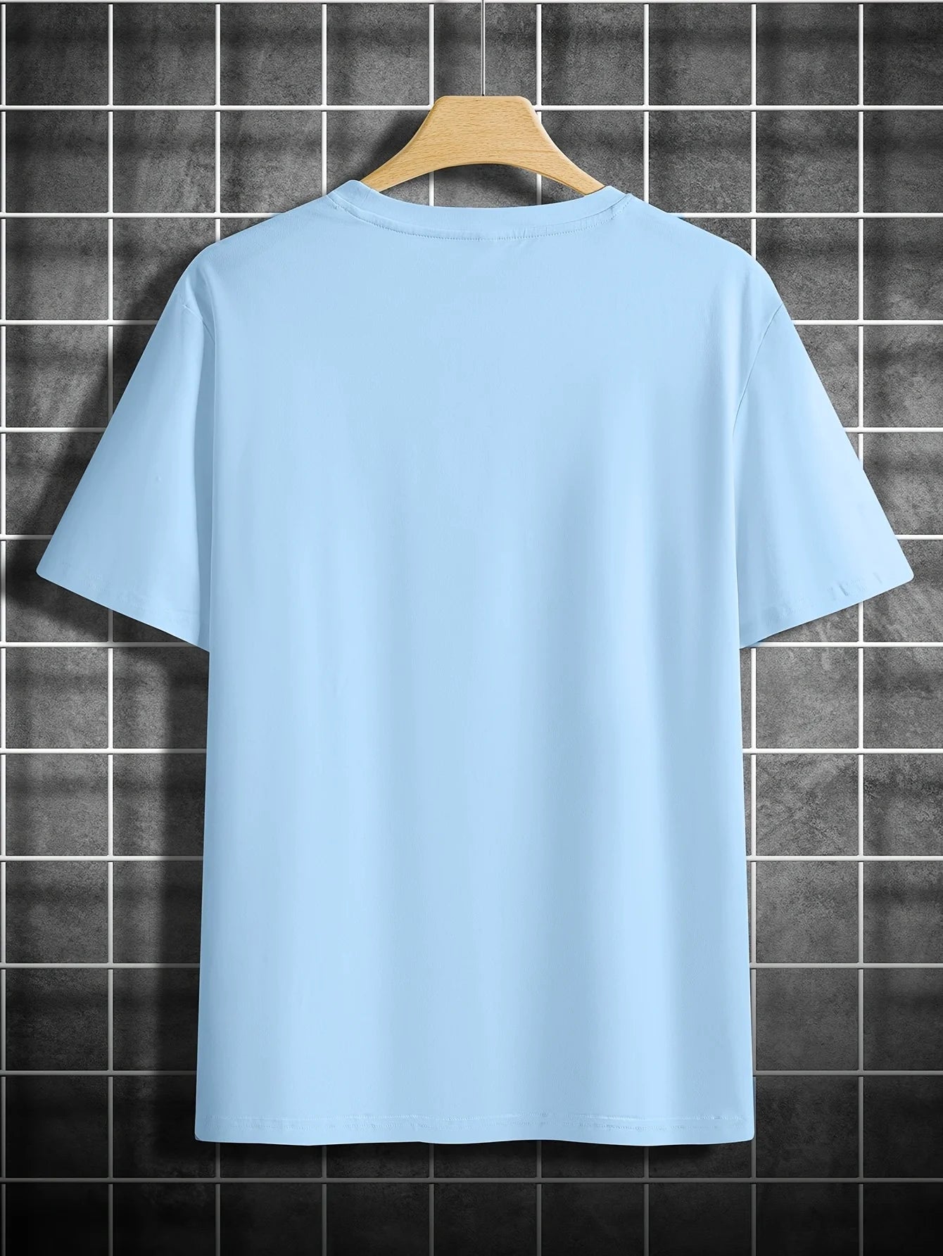 100% pure cotton men's summer casual sports fashionable loose MILANO ITALIA pattern printed round neck short sleeved T-shirt top