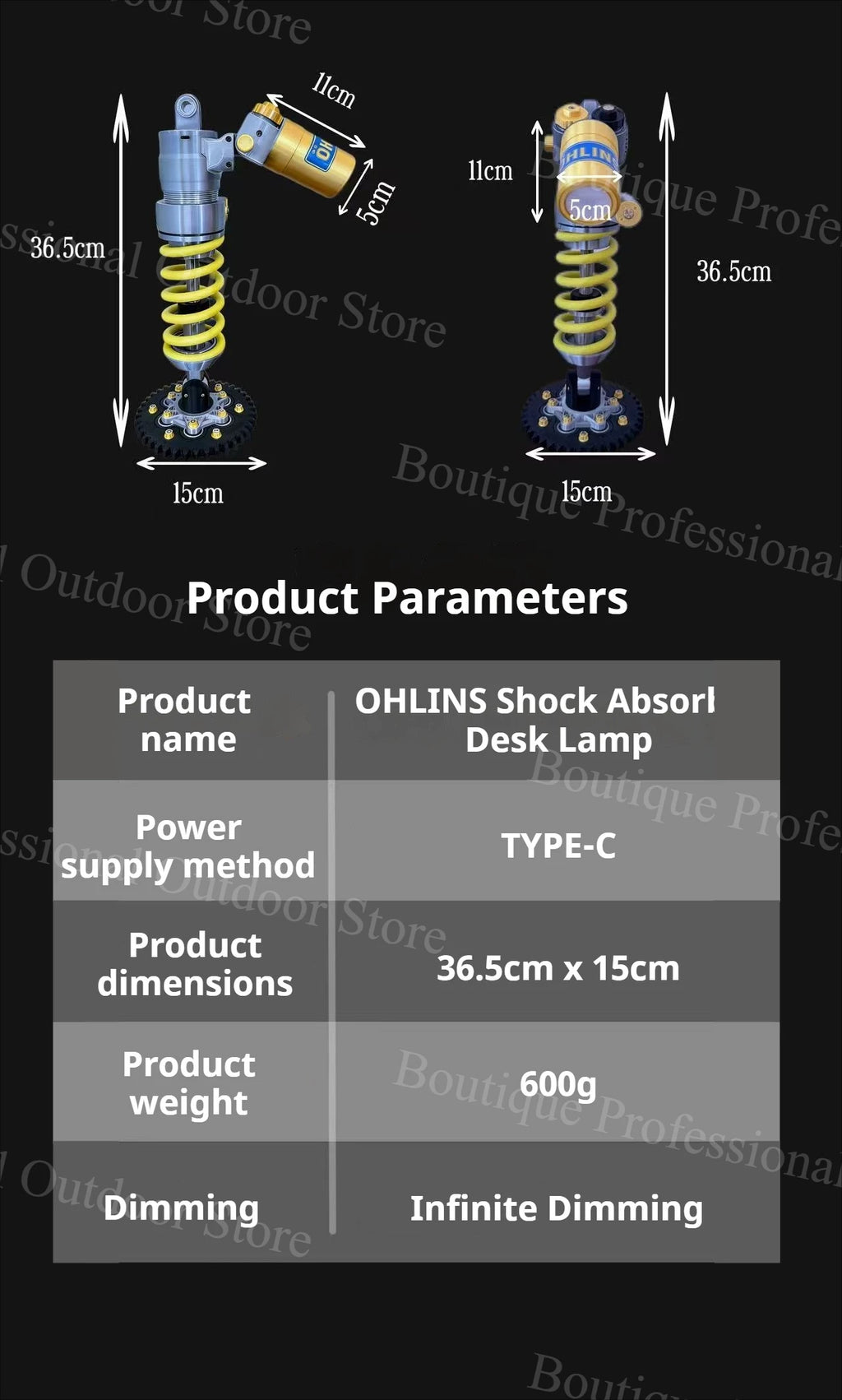 DIY Motorcycle Style Ambient Light Gaming Room Setup Decor Creative Gift For Male Gamers Bike Lovers For OHLINS Suspension Lamp