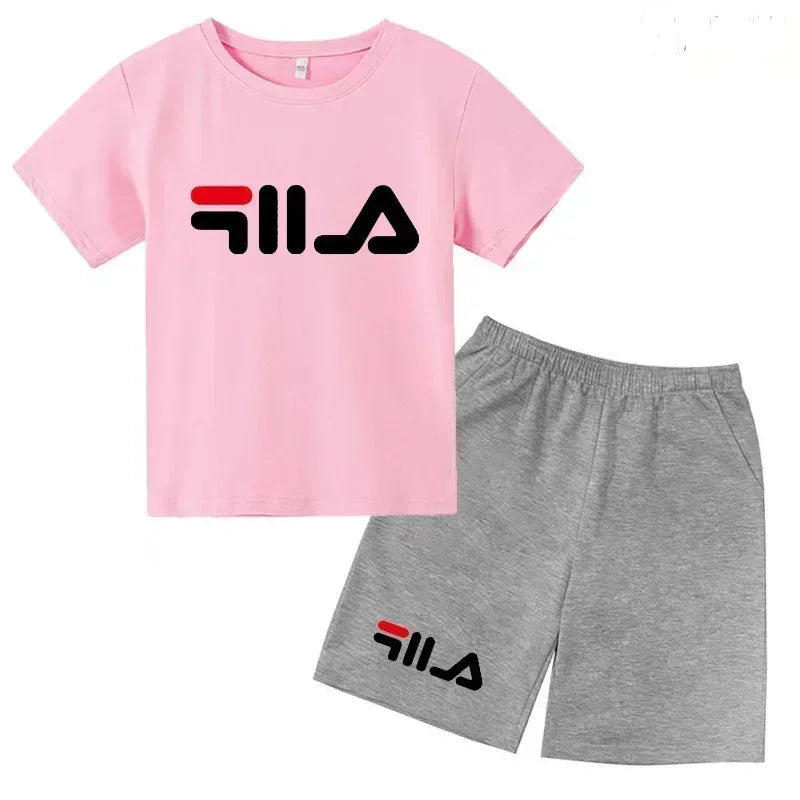 2-13Y Kids Spring & Autumn Casual Cartoon & Letter Print 2-Piece Set Hoodie & Jogging Pants Tracksuit Outfits for Boys & Girls