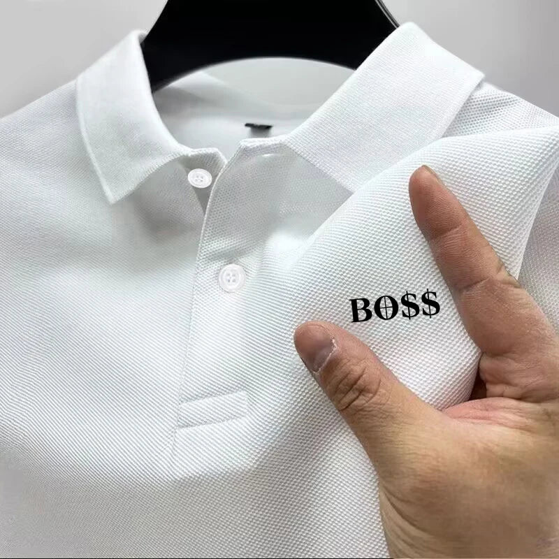 2026 Fashion Men's Multifunctional Business Polo Shirt - Classic Design Suitable for Work and Travel, Multi-Color T-Shirt Top