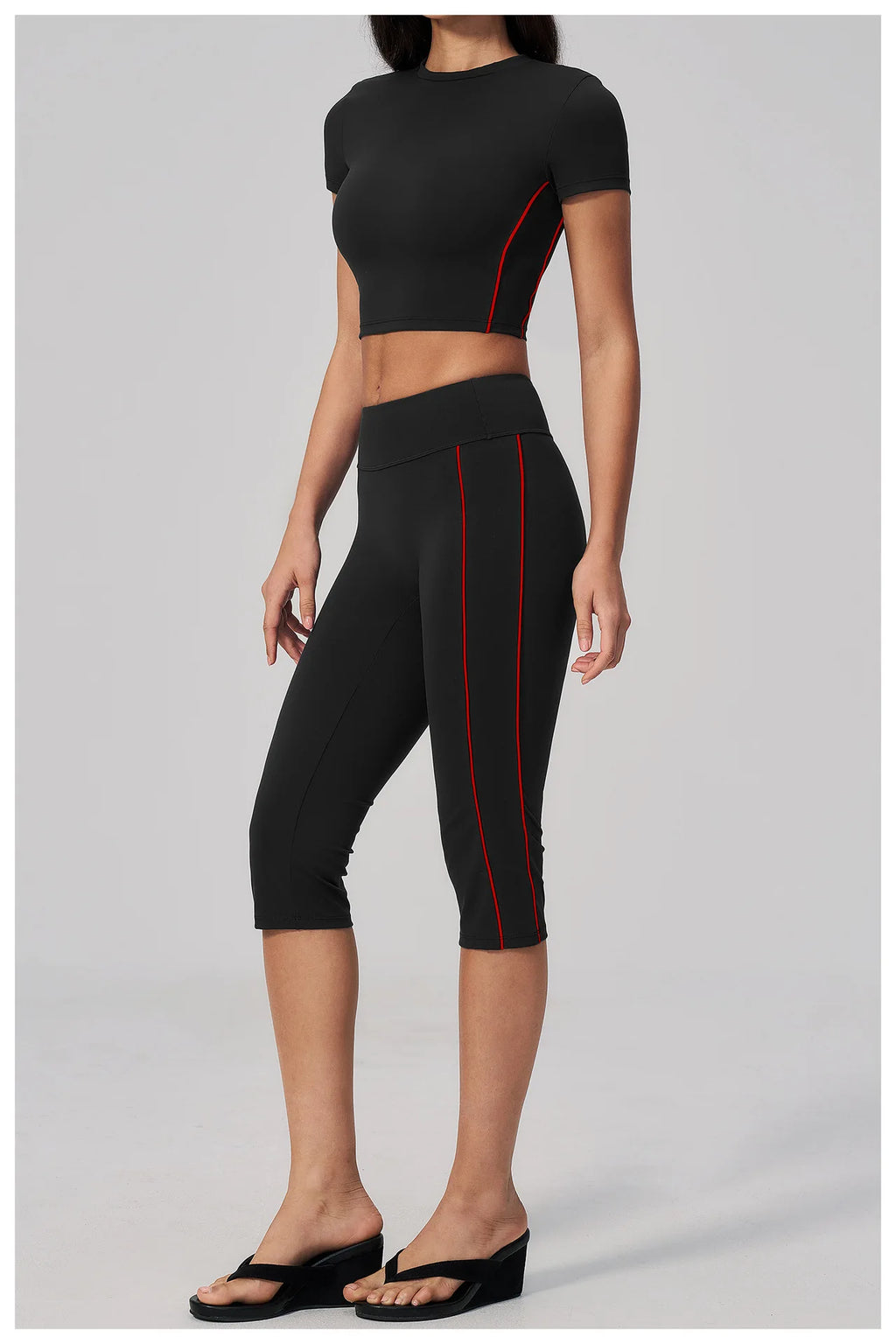 2PCS Yoga Set Women Tracksuit Sports Outfit Gym Set Running Workout Clothes Short Sleeves Sports Bra Athletic Wear Yoga Clothing