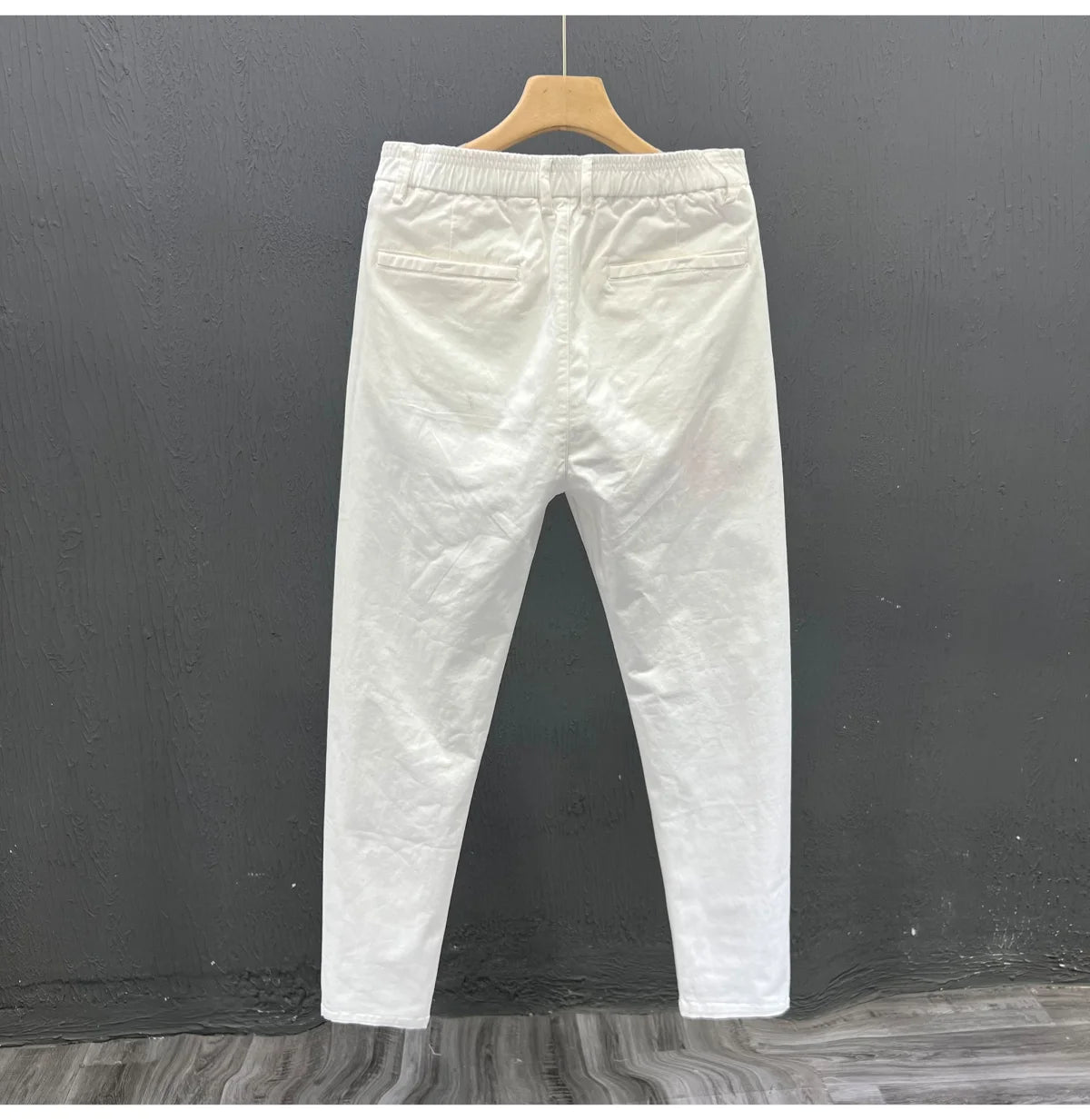 Men's Summer Thin Pants 2025 New Straight Simple and Versatile White Casual Man Clothing Trendy Slim-fitting Cotton Cargo Pants